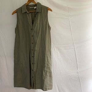 100% Linen Dress by Adrienne Vittadini
